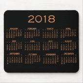 Agenda 2018 Metallic Black Copper Roos Gold Muismat (Voorkant)