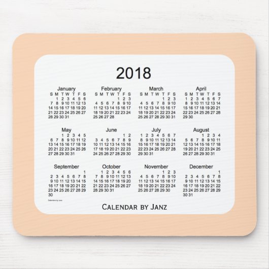 Agenda 2018 van Janz Mousepad Muismat (Voorkant)