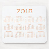 Agenda 2018 White Delicate Copper Roos Gold Muismat (Voorkant)