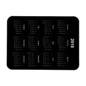 Agenda 2018 - Witte tekst met zwarte achtergrond Magneet (Horizontaal)