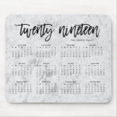 Agenda 2019 | Moderne typografie en marmer look Muismat (Voorkant)