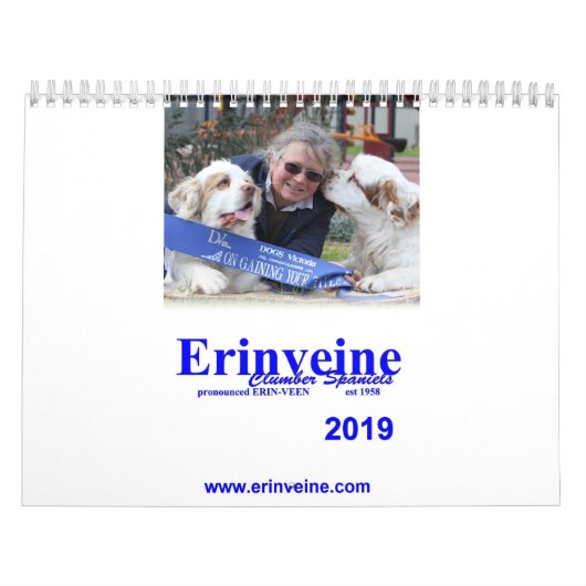 Agenda 2019 van Erinveine - Clumber-Spanjaarden Kalender (Hoes)
