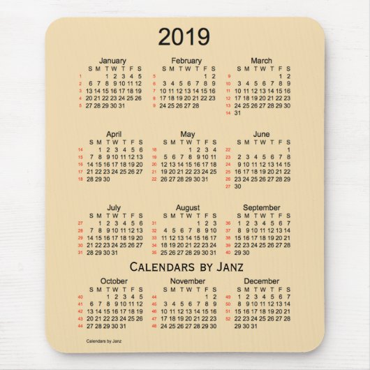 Agenda 2019 Wheat 52 Week, Janz Muismat (Voorkant)