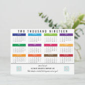 Agenda 2019 Zakelijk | Bedankt op Terug Feestdagenkaart (Staand voorkant)