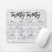 Agenda 2020 | Moderne typografie en marmer look Muismat (Met muis)