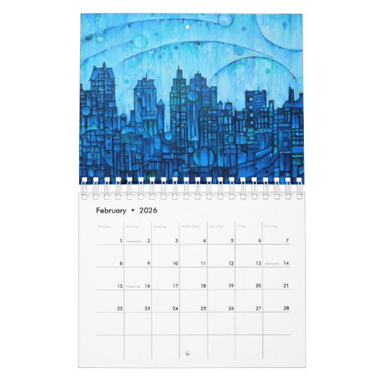 Agenda 2020 (schilderijen geïnspireerd door Detroi Kalender (Feb 2026)