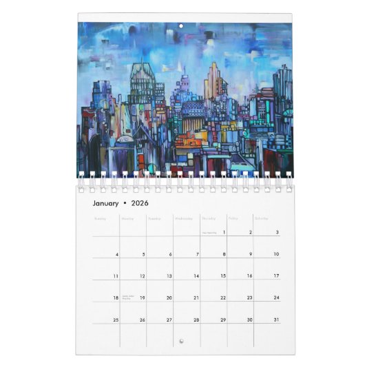 Agenda 2020 (schilderijen geïnspireerd door Detroi Kalender (Jan 2026)