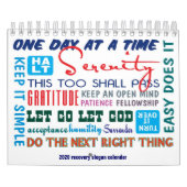 Agenda 2020 van de 12-stapslogans kalender (Hoes)