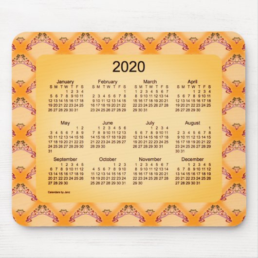 Agenda 2020 van Janz Art Nouveau Sangria Muismat (Voorkant)