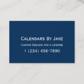 Agenda 2020 van Janz Police Box Blue Euro Visitekaartje (Achterkant)