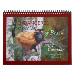 Agenda 2021 "GEVAARLIJKE soorten van Brazilië" Kalender