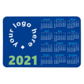 Agenda 2021 met uw Logo en merkkleuren Magneet (Horizontaal)