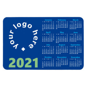 Agenda 2021 met uw Logo en merkkleuren Magneet
