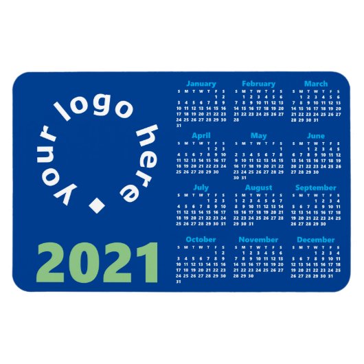 Agenda 2021 met uw Logo en merkkleuren Magneet (Horizontaal)