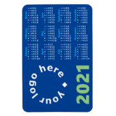 Agenda 2021 met uw Logo en merkkleuren Magneet (Verticaal)