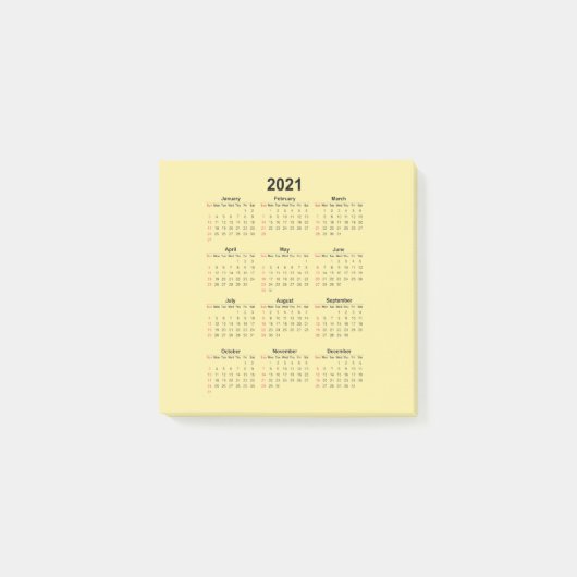 Agenda 2021 post-it® notes (Voorkant)