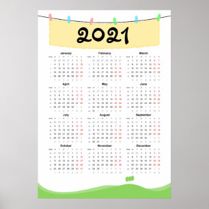 Agenda 2021-Poster - Maandag begin Poster
