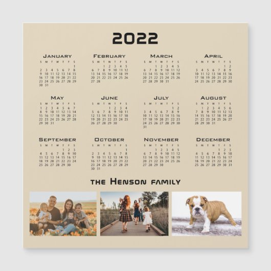Agenda 2022 3 serie Foto Collage Magnet (Voorkant)