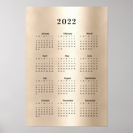 Agenda 2022 Gold-Poster Poster (Voorkant)