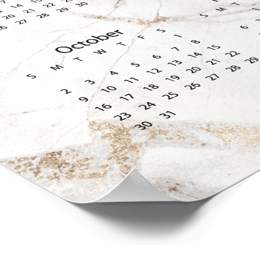 Agenda 2022 Marmer-Poster Poster (Hoek)