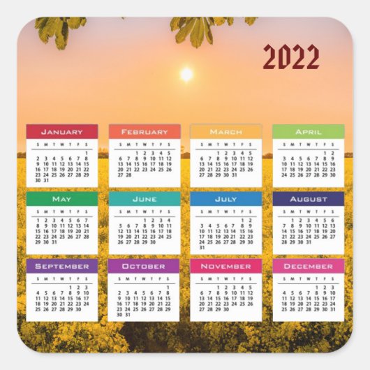 Agenda 2022 vierkante sticker (Voorkant)