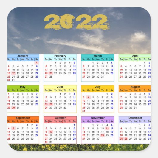 Agenda 2022 vierkante sticker (Voorkant)