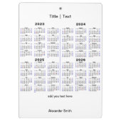 Agenda 2023-2026 met openbare Feestdagen Modern Klembord (Achterkant)