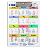 Agenda 2023-2026 met openbare Feestdagen Modern Klembord (Voorkant)