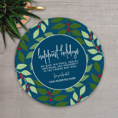 Agenda 2023 - Blauw groen botanisch geluk Feestdagenkaart