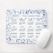 Agenda 2023 Blauw wit Terrazzo Aangepast Muismat (Met muis)