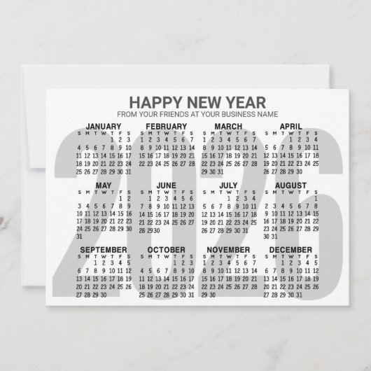 Agenda 2023 - Logo gelukkig nieuwjaar in bedrijven Feestdagenkaart (Voorkant)