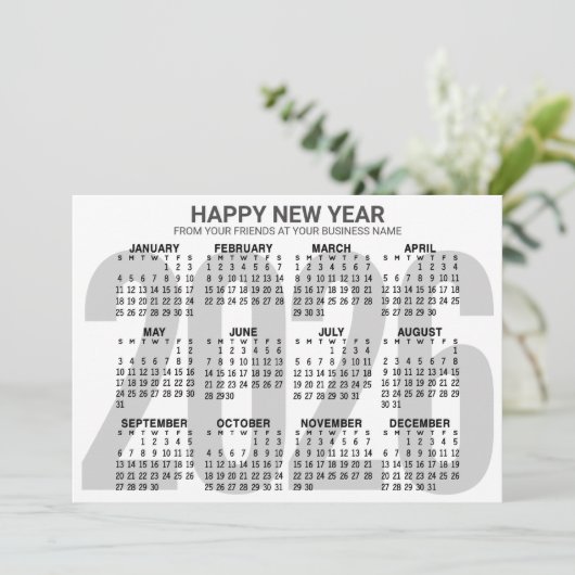 Agenda 2023 - Logo gelukkig nieuwjaar in bedrijven Feestdagenkaart (Staand voorkant)