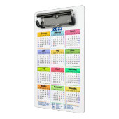 Agenda 2023 met openbare Feestdagen Modern Blue Mini Klembord (Angled2)