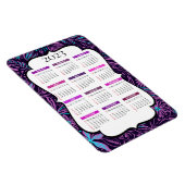 Agenda 2023 Paarse en blauwe tropische bladeren Magneet (Rechterzijde)