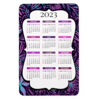 Agenda 2023 Paarse en blauwe tropische bladeren