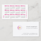 Agenda 2023 van Fuchsia Mini. Visitekaartje sjablo (Voorkant / Achterkant)