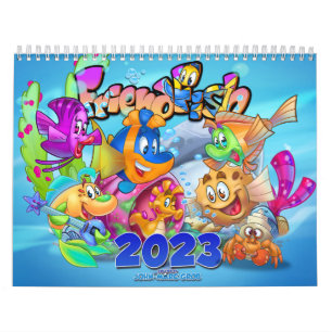 Agenda 2023 voor vissen van de cartoon FriendFish Kalender
