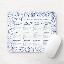 Agenda 2024 Blauw wit Terrazzo Aangepast