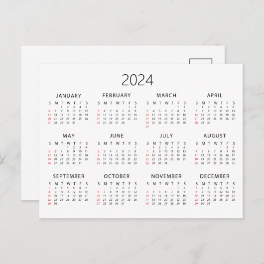 Agenda 2024 briefkaart (Voorkant / Achterkant)