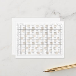 Agenda 2024 jaar Kantoor organisatie planning Briefkaart