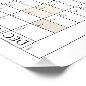 Agenda 2024 jaar Planner Familienaam Kantoor Perfect Poster (Hoek)