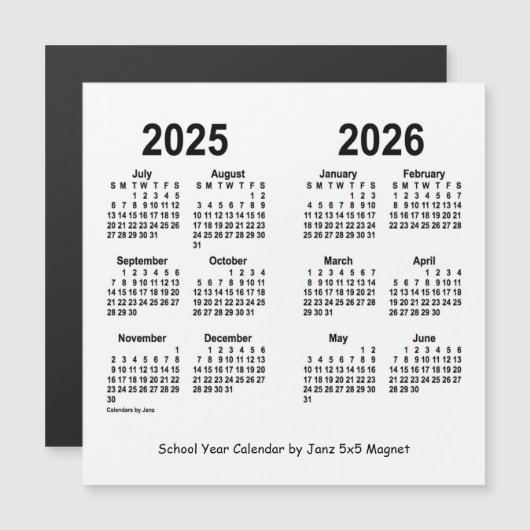 Agenda 2025-2026 van het Witte Schooljaar van Janz (Voorkant / Achterkant)