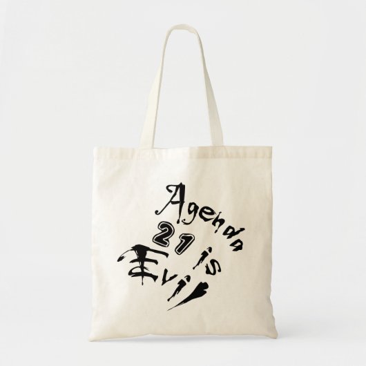 Agenda 21 is kwaadaardig tote bag (Voorkant)