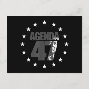 Agenda 47 Patriotistische Trump Herverkiezingscamp Feestdagenkaart