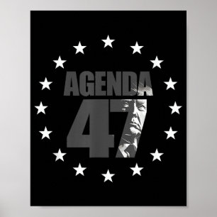 Agenda 47 Patriotistische Trump Herverkiezingscamp Poster