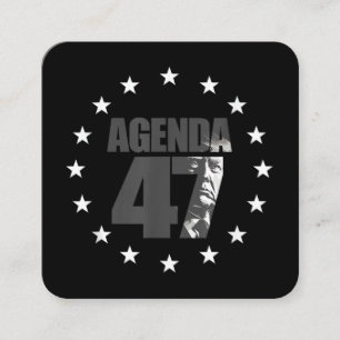 Agenda 47 Patriotistische Trump Herverkiezingscamp Vierkante Visitekaartje