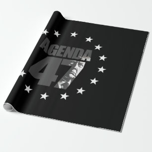 Agenda 47 Patriottische Trump Herverkiezingscampag Cadeaupapier