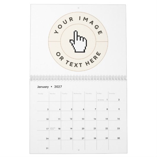 Agenda - Aangepast (afbeelding/tekst toevoegen) Kalender (Jan 2027)