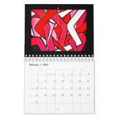Agenda-Abstract-Graffiti Galerie 1 Kalender (Feb 2027)