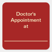 Agenda Afspraakherinnering Stickers (rood) (Voorkant)